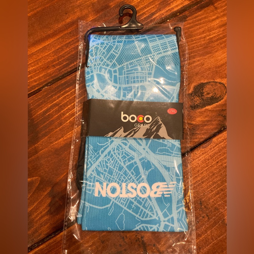 New Balance x Boco Gear - Boston Marathon socks with city map imprint